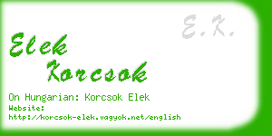 elek korcsok business card